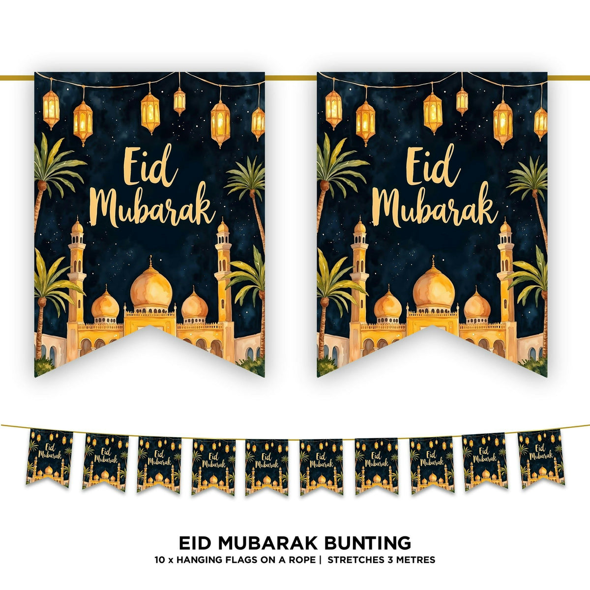 Cover image for Black & Gold EID Mubarak flags 2026, isbn: 9980000000180
