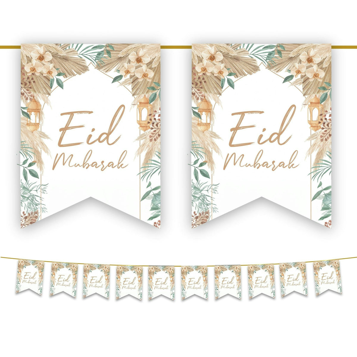 Cover image for Eid Mubarak flags - Neutral Rustic Floral Flags Decoration 2026, isbn: 9980000000181