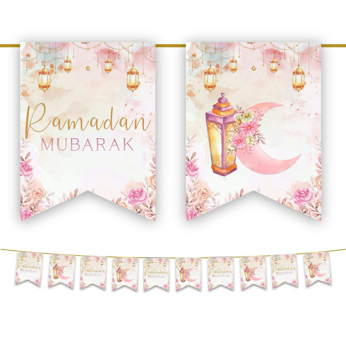 Cover image for Ramadan Mubarak flags - Pink Floral Lanterns 2026, isbn: 9980000000190