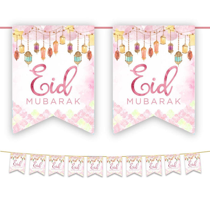 Cover image for Pink Watercolour EID Mubarak flags 2026, isbn: 9980000000192