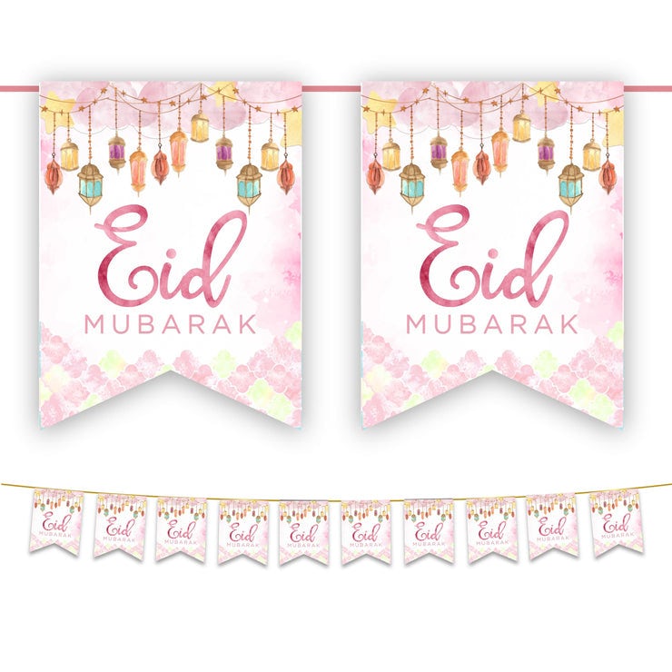 Cover image for Pink Watercolour EID Mubarak flags 2026, isbn: 9980000000192